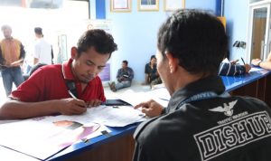 Masyarakat Kabupaten Tangerang tengah mendaftar menjadi peserta mudik gratis 2024.(Ist) HitzSerpong.com