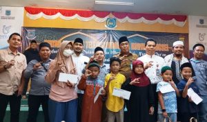 IJTI Tangsel Berbagi, Puluhan Anak Yatim Bahagia Terima Santunan.(Eka) HitzSerpong.com