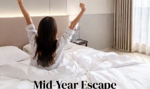 Hotel Santika Premiere Bintaro menghadirkan promo Mid-Year Escape sepanjang Juli 2026. Nikmati staycation mulai Rp1 jutaan lengkap dengan sarapan, laundry gratis, shuttle, dan berbagai benefit eksklusif. (Ist) hitzserpong.com