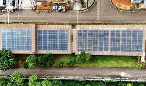 Penggunaan solar panel MODENA Energy di kawasan industri PT MNK.(Ist) hitzserpong.com