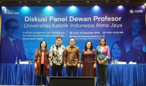 Dewan Profesor Unika Atma Jaya gelar diskusi panel AI dan mediatisasi. Nezar Patria soroti perubahan struktural dan tantangan etika. (Foto: Istimewa) hitzserpong.com