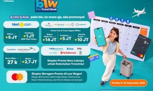 blu Travel Week 2026 hadirkan promo liburan 21-30 September. Diskon hingga Rp5 juta, cashback, dan bonus GarudaMiles. (Foto: Istimewa) hitzserpong.com